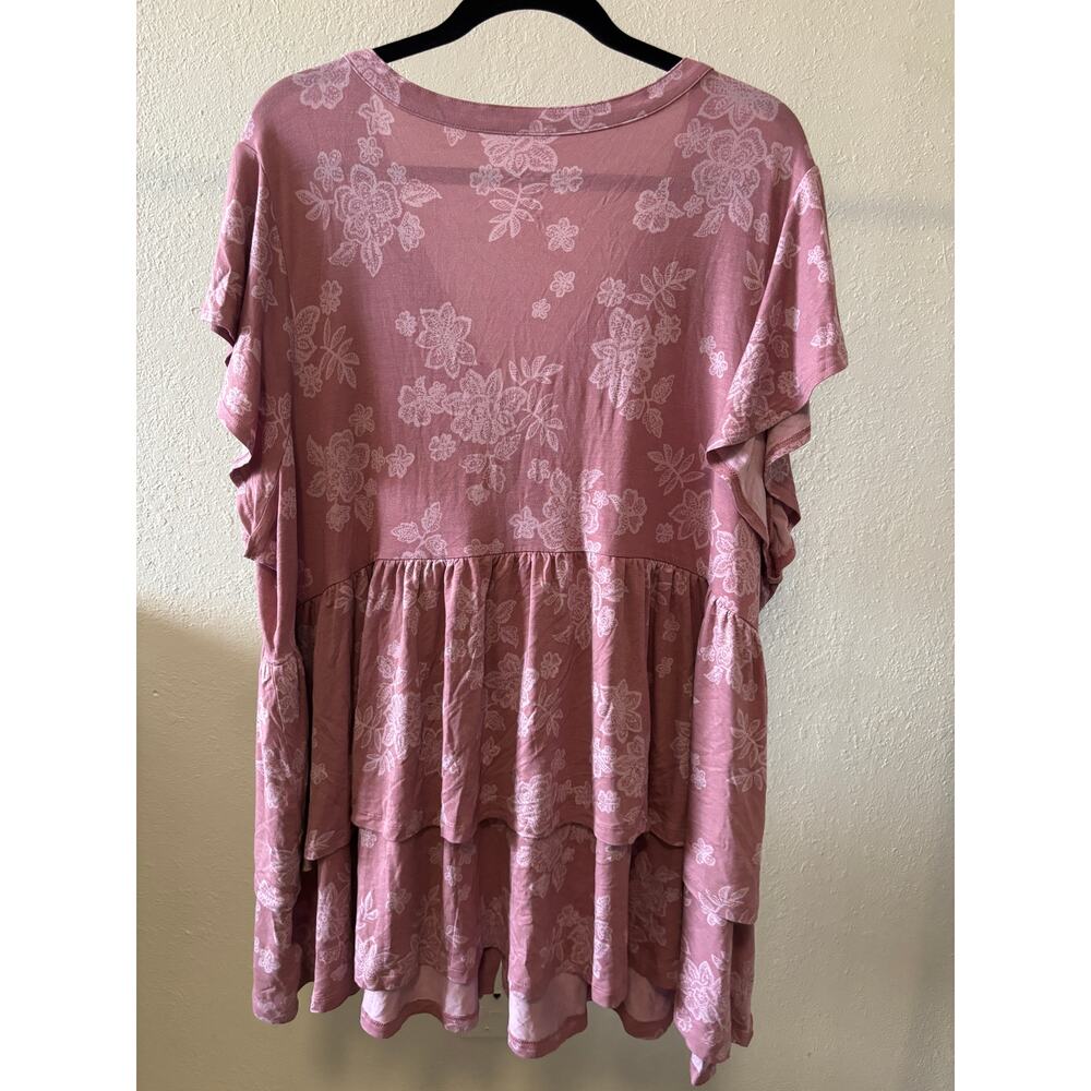 Torrid Super Soft Jersey Knit Top Tee Plus Size 4 / 4X Pink - Picture 4 of 5